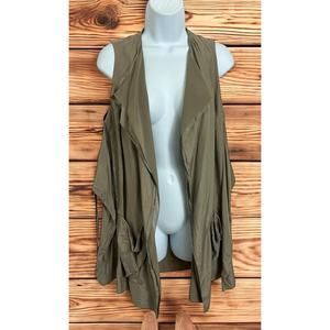 Generra Women’s Taupe Top Size Small Layering Long Sleeveless Blouse Boho